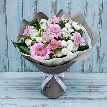 Букет цветов из:  Герберы, Альстромерии и Хризантемы в Ивановское