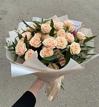Букет Кремовые розы Латте в Ивановское