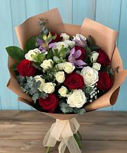 Букет цветов из:  Розы и Альстромерии в Ивановское