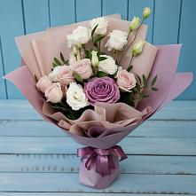 Букет цветов из:  Розы и Лизиантусы в Ивановское