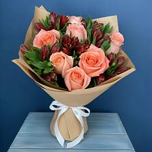 Букет цветов из:  Розы и Альстромерии в Ивановское