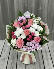 Букет цветов из:  Альстромерии, Гвоздики, Розы и Хризантемы #REPLACE_PRED# Ивановское