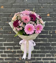 Букет цветов из:  Герберы и Хризантемы в Ивановское