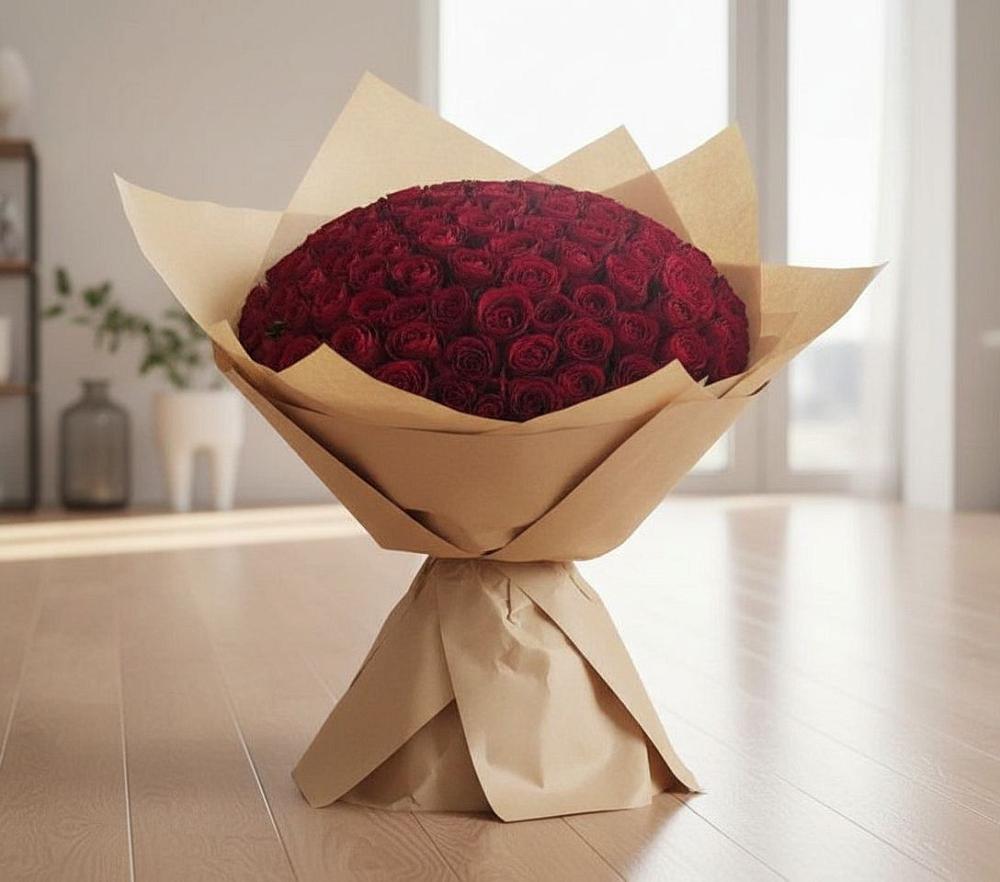 Букет 101 Красная роза в Ивановское