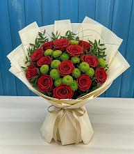 Букет цветов из:  Розы и Хризантемы в Ивановское