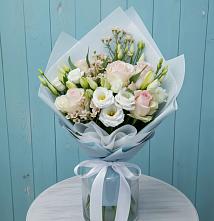 Букет цветов из:  Розы и Лизиантусы в Ивановское